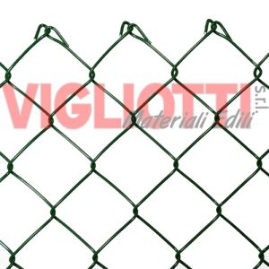 Rete maglia sciolta plastificata verde